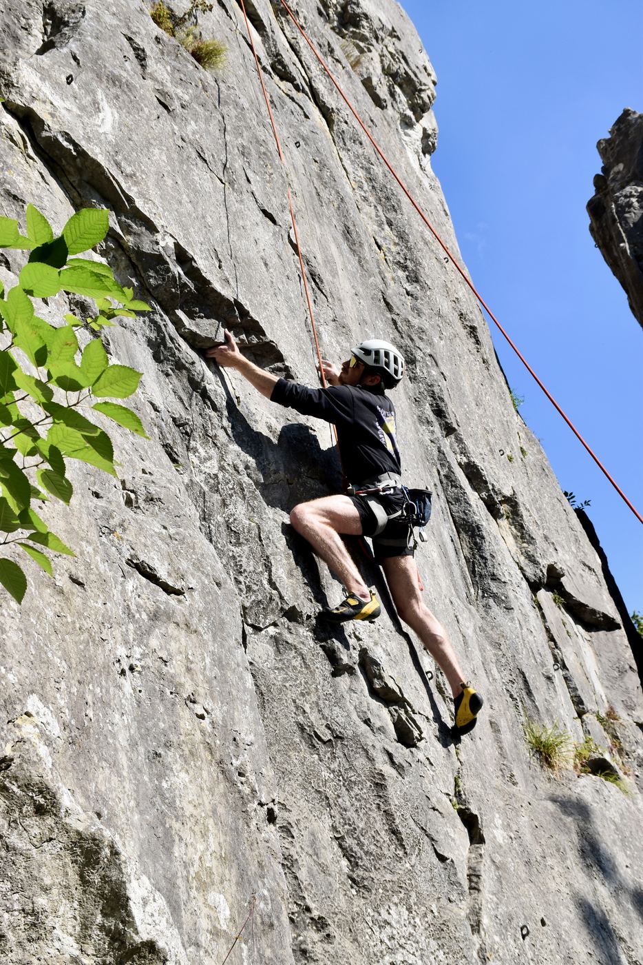 Julian Tait climbing outdoors